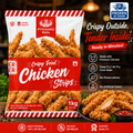 Pyramid Eats Crispy Fried Chicken Strips – Frozen Ready-to-Cook Chicken Strips (1kg)