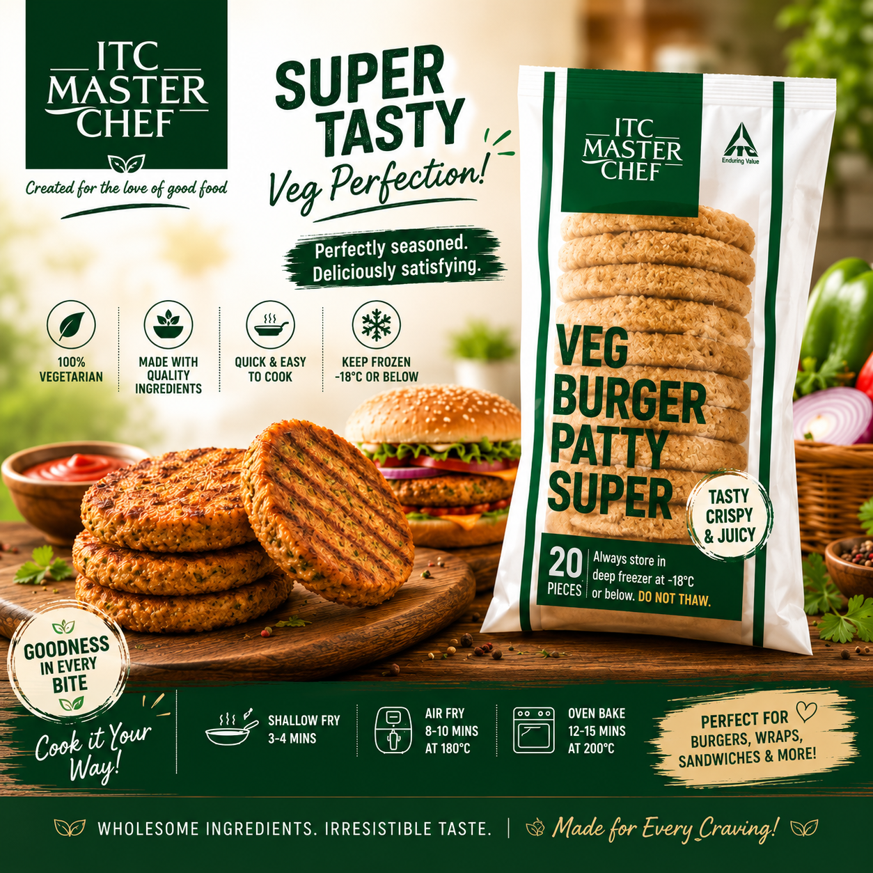 ITC Master Chef Veg Burger Patty Super