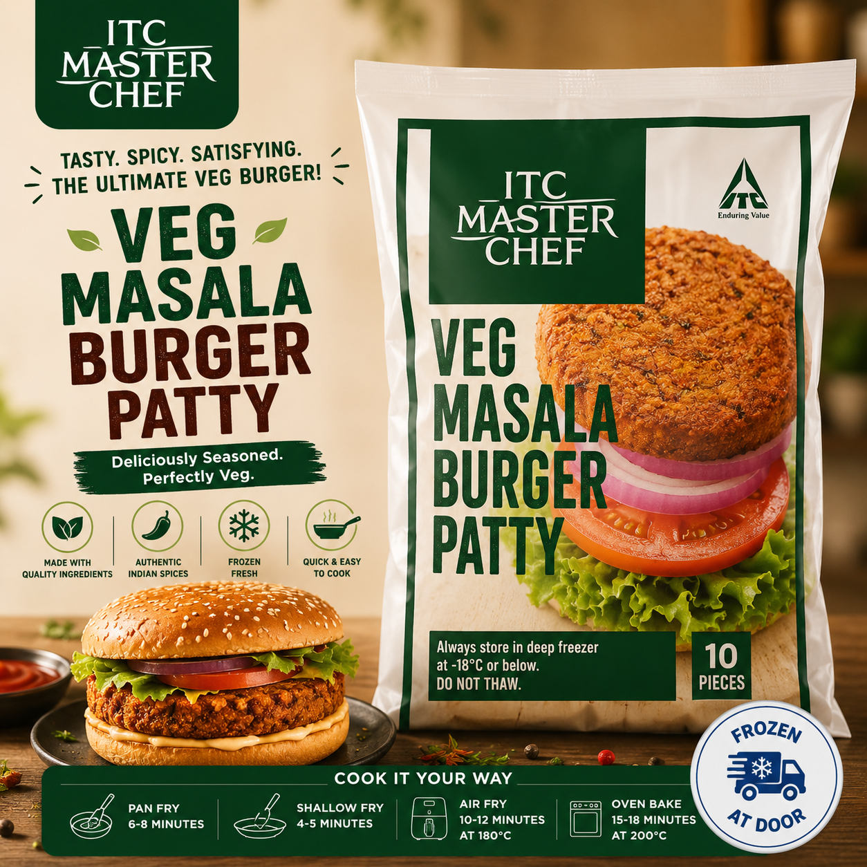 ITC Master Chef Veg Masala Burger Patty