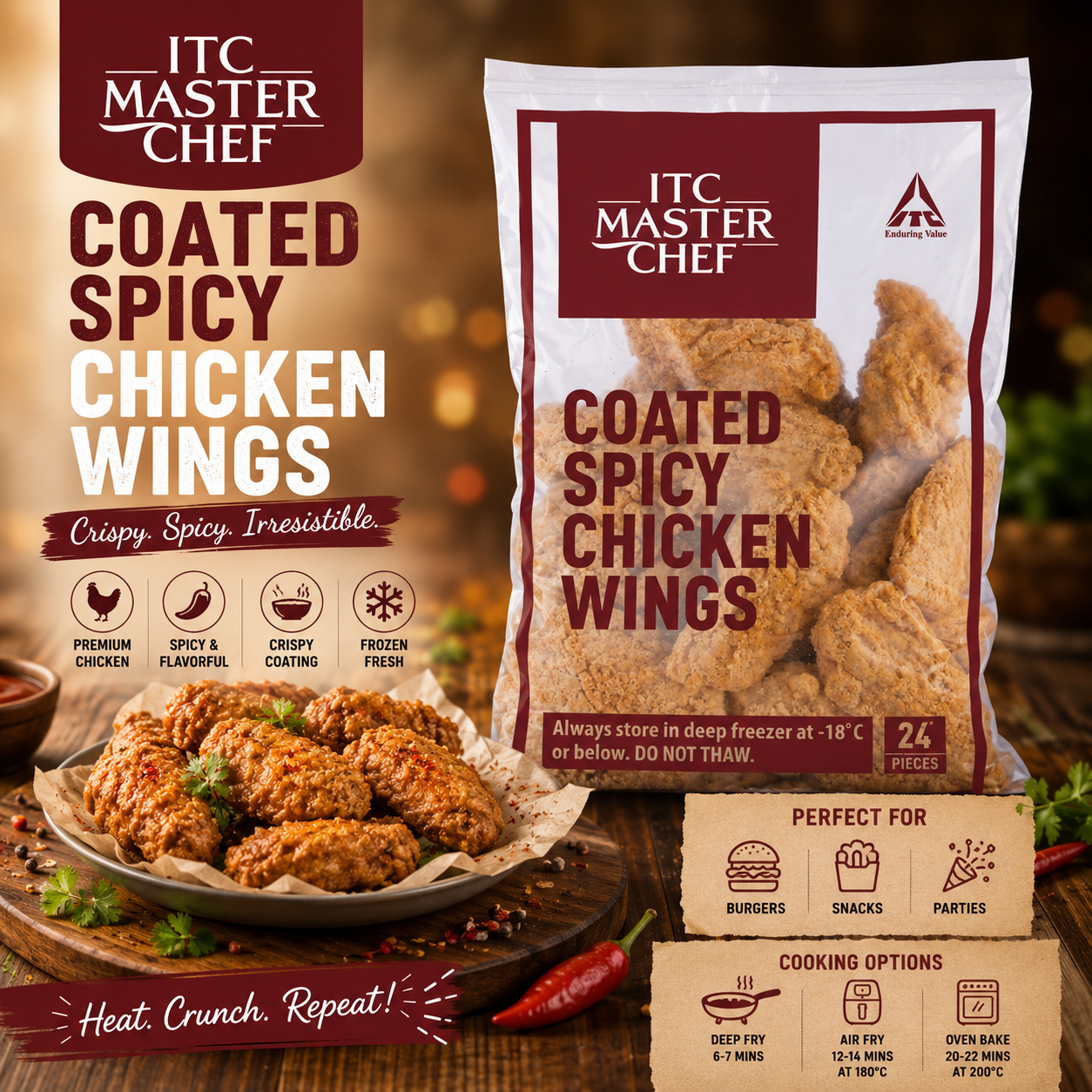 ITC Master Chef Coated Spicy Chicken Wings